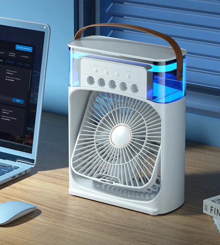 Ventilador Humidificador Portátil - ClimaFresh <span style="color: #000000;"><strong><span style="color: #ff2a00;">¡COMPRA 1 Y LLÉVATE 2!</span></strong></span> - La Moda del Verano