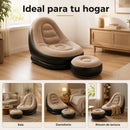 Combo 3 en 1: Sillón Inflable + Reposapiés + Inflador | Envío GRATIS