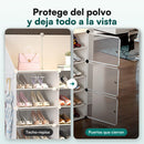 Techo-repisa y puertas transparentes